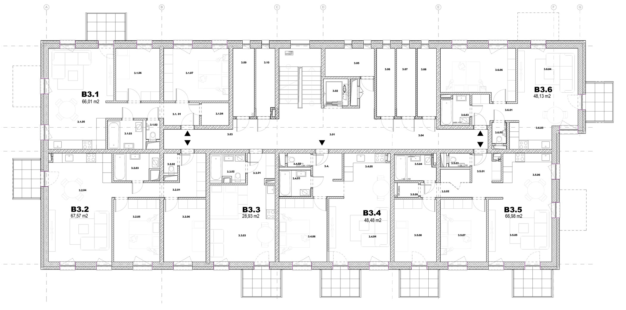 Dom 4 – 3. NP – výber bytu